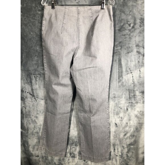 Jacky Vanilia Becky Gray Denim Trouser Pants Size 14 With Zip Pockets - Picture 16 of 16